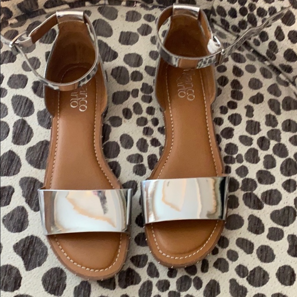 Franco Sarto silver sandals